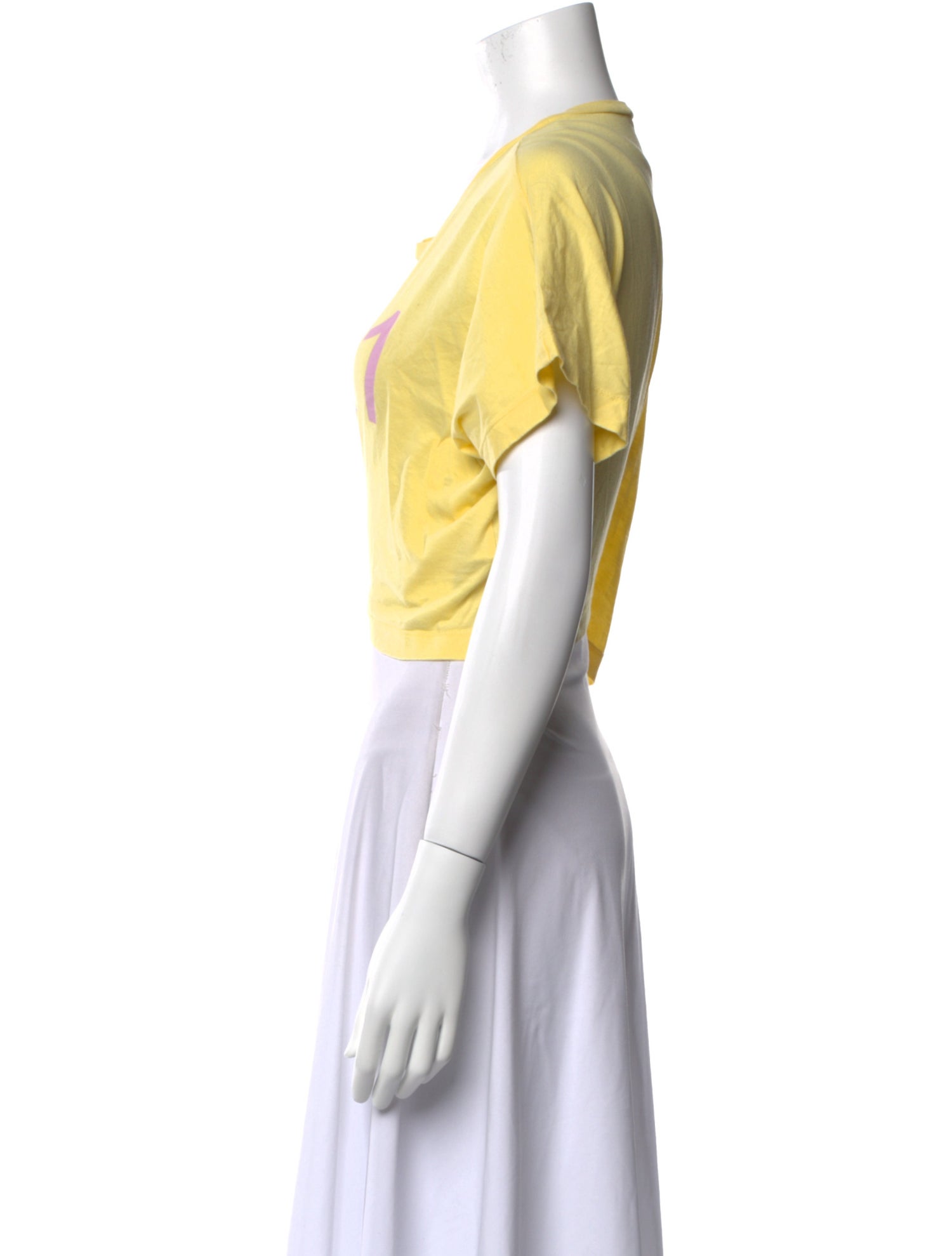 Nº 21 Graphic Print Crew Neck Crop Top